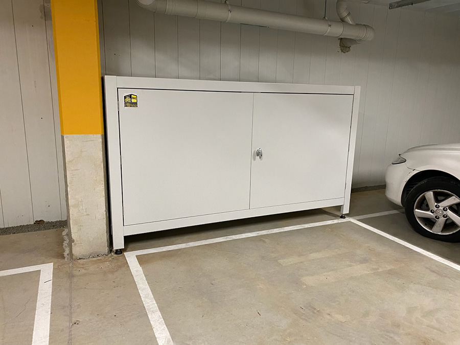 Double decker storage for apartment car parks
